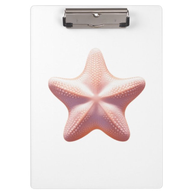 Big Pink Starfish Klemmbrett (Vorderseite)