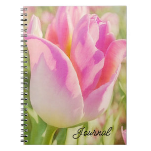 Big Pink Tulip Art Garden Journal Notizblock