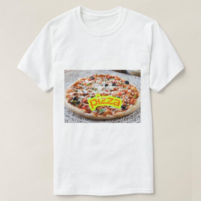 Big Pizza Image - Delicious Food Illustration T-Shirt (Design vorne)
