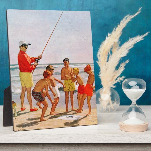 Big Pole Little Fish von Richard Sargent Fotoplatte (Seite)