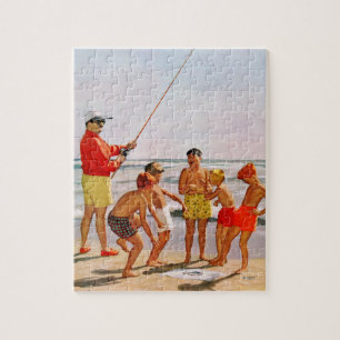Big Pole Little Fish von Richard Sargent Puzzle