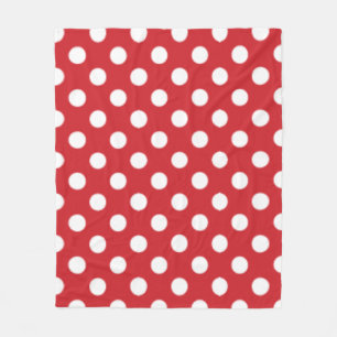 Big Polka Dot Pattern Feuer Motor Red Fleecedecke