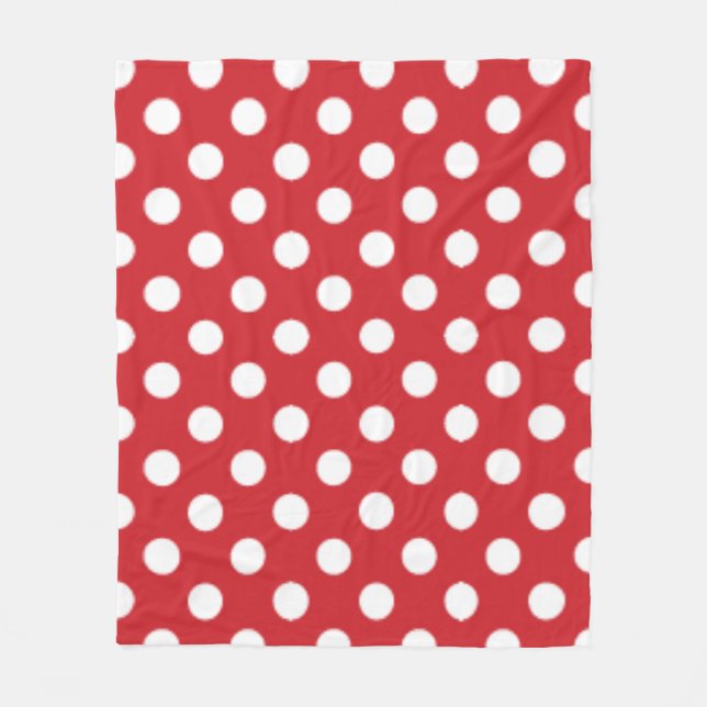 Big Polka Dot Pattern Feuer Motor Red Fleecedecke (Vorderseite)