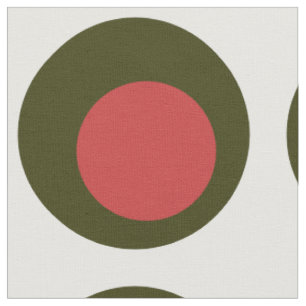 Big Polka Dot Pattern / Grüner Olive mit Pimento Stoff