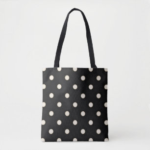 Big Polka Dots Antikes Weiß und Schwarz