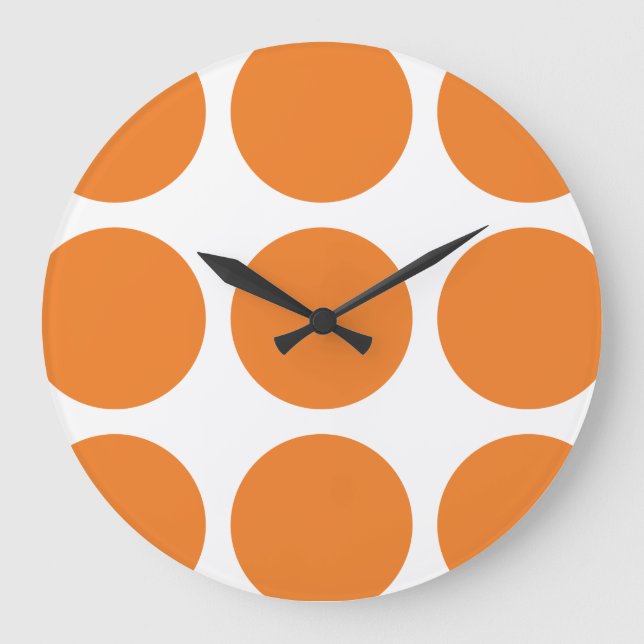 Big Polka Dots Wall Clock Große Wanduhr (Vorderseite)