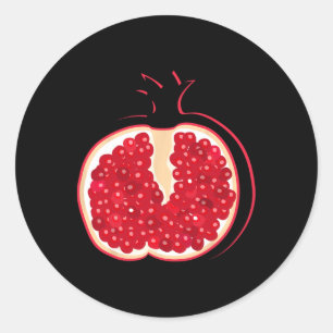Big Pomegranate geschnitten Kostüm Niedlich leicht Runder Aufkleber