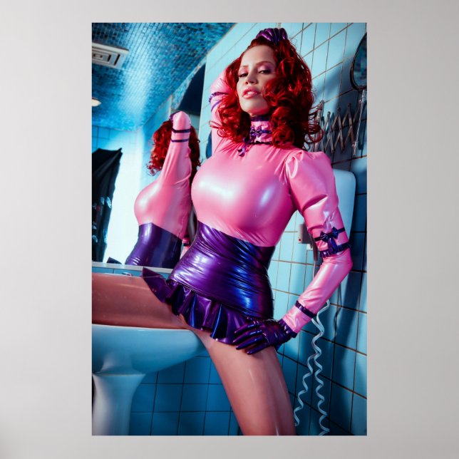 BIG POSTER - pINK & BLUE LATEX - Bianca Beauchamp (Vorne)