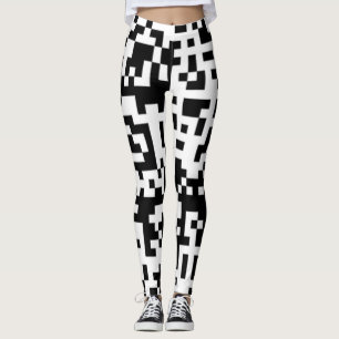 Big QR Codes Funky Squares Leggings lesen nenne mi