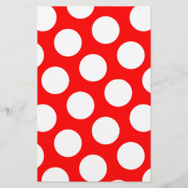 Big Red and White Polka Dots Briefpapier