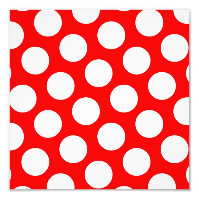 Big Red and White Polka Dots Fotodruck (Vorne)