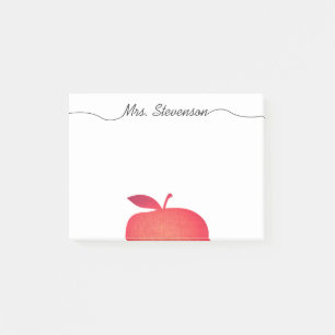 Big Red Apple Grade School Lehrer Post-it Klebezettel