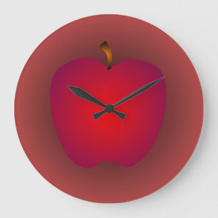 Big Red Apple Wall Clock Große Wanduhr