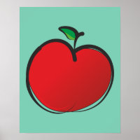 Big Red Apple Zeichnend
