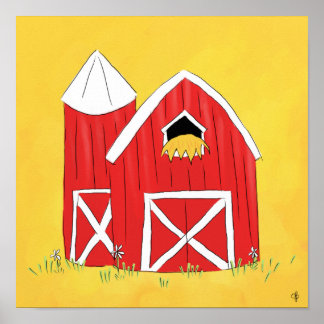 Big Red Barn Poster