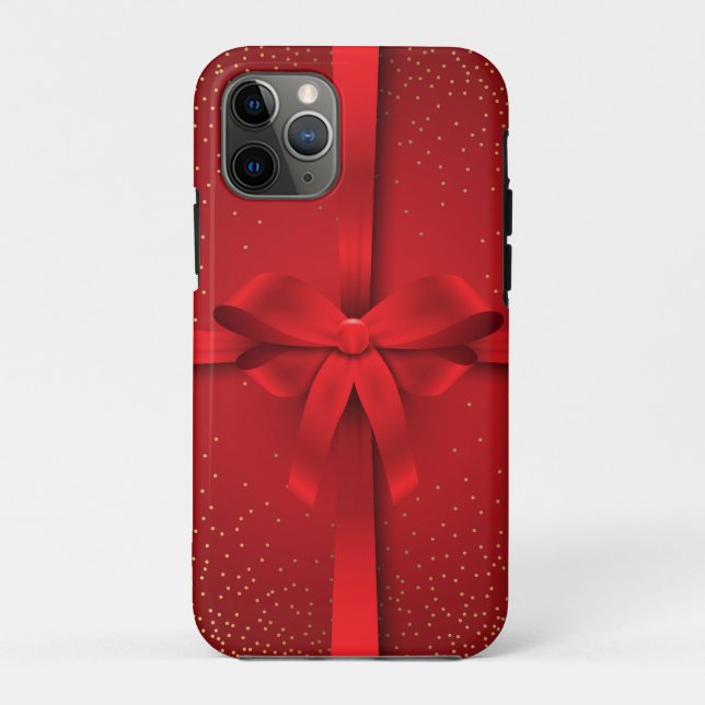 Big Red Bow Weihnachtsgeschenk Case-Mate iPhone Hülle (Rückseite)