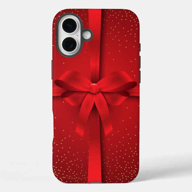 Big Red Bow Weihnachtsgeschenk Case-Mate iPhone Hülle (Rückseite)