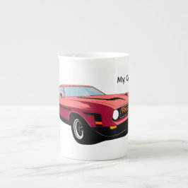 Big Red Car Spezial-Tasse – Individueller Text Aut Prozellantasse