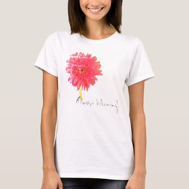 Big Red Chrysanthemum immer blühende T - Shirt Top (Vorderseite)