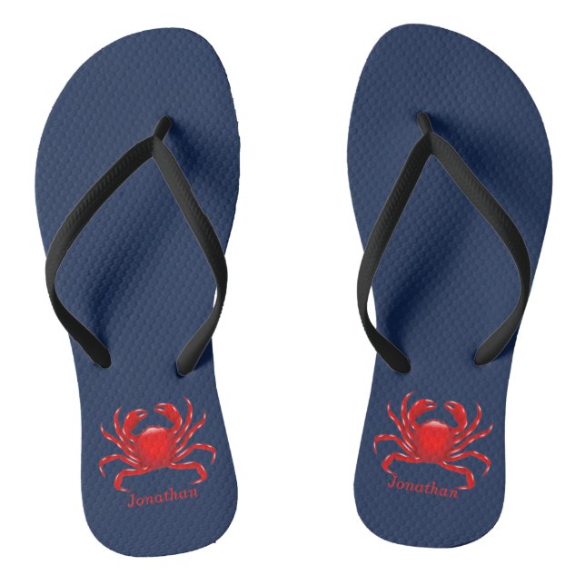 Big Red Crab zurück zur Schule Dorm Essentials Flip Flops (Fußbett)