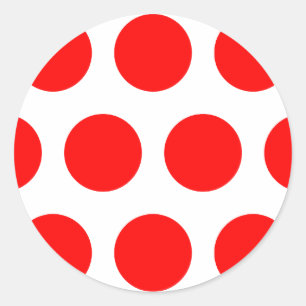 Big Red Dots Runder Aufkleber