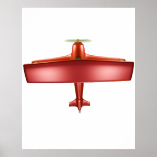 Big Red Flugzeug Aviation Poster