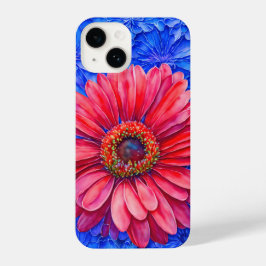 Big Red Gerbera Daisy Art Phone Case iPhone 14 Hülle