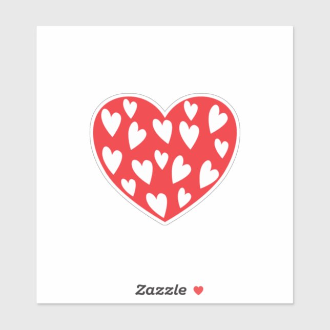 Big Red Heart Aufkleber (Blatt)