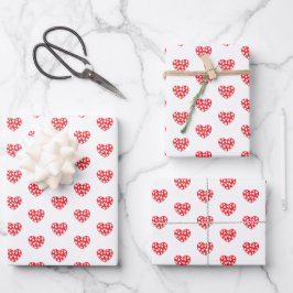 Big Red Heart Geschenkpapier Set