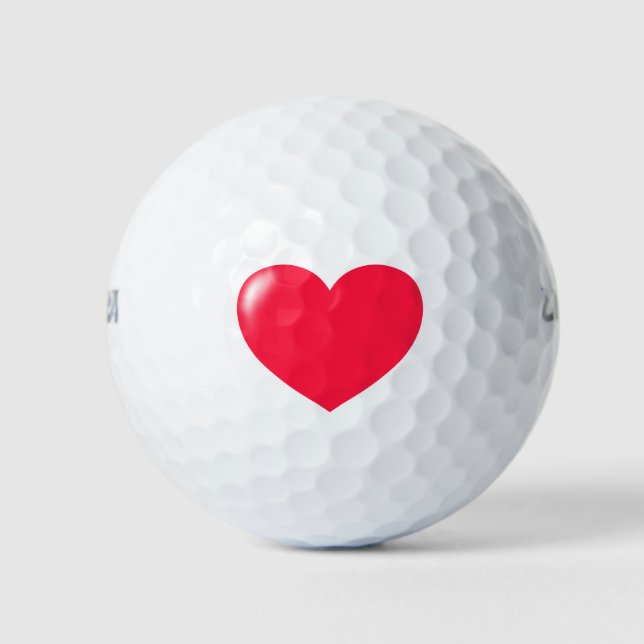 Big Red Heart Golfball