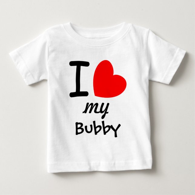 Big Red Heart I Liebe My BUBBY V07 Baby T-shirt (Vorderseite)