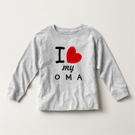 Big Red Heart I Liebe My OMA V06 Baby T-shirt