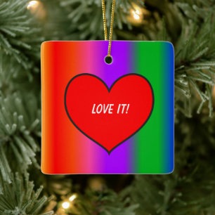 Big Red Heart Keramikornament