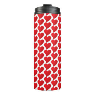 Big Red Heart, Liebe, weißer Valentinstag Thermosbecher