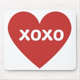 Big Red Heart Maus Pad Mousepad