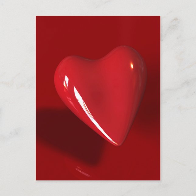 Big Red Heart Postcard Postkarte (Vorderseite)