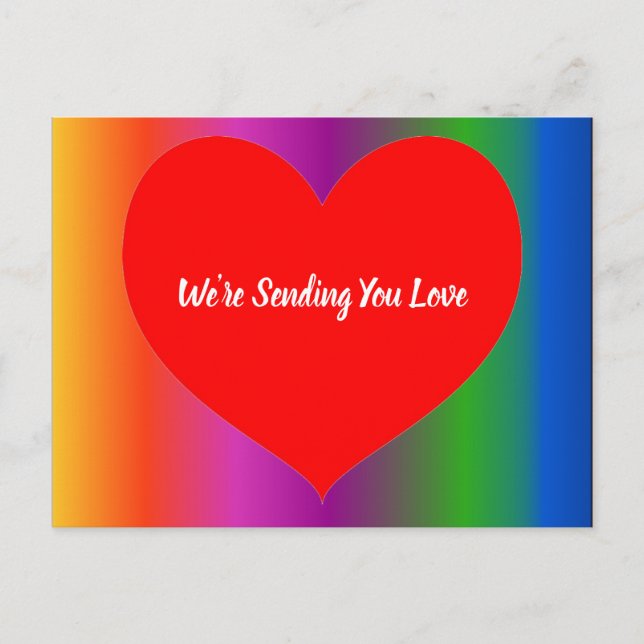 Big Red Heart Postkarte (Vorderseite)