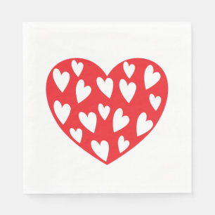 Big Red Heart Serviette
