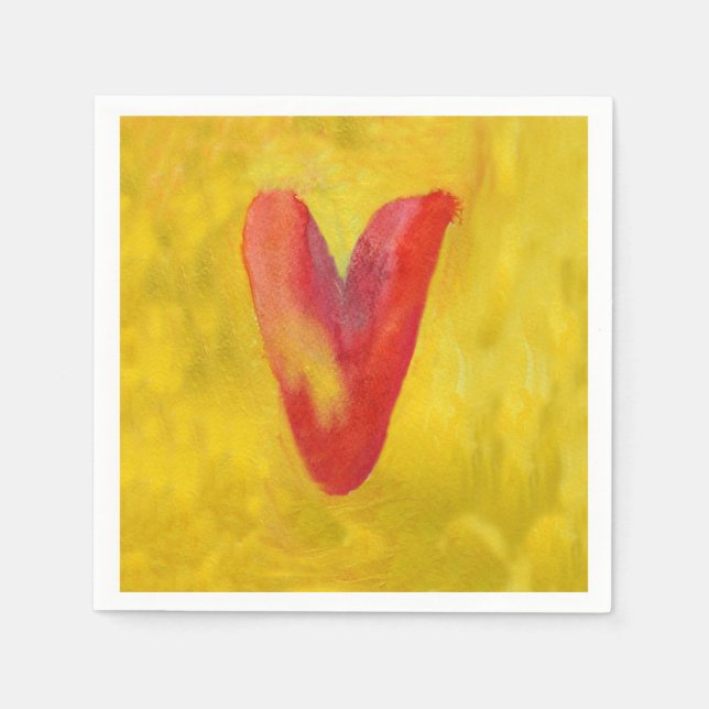 Big Red Heart Serviette (Vorderseite)