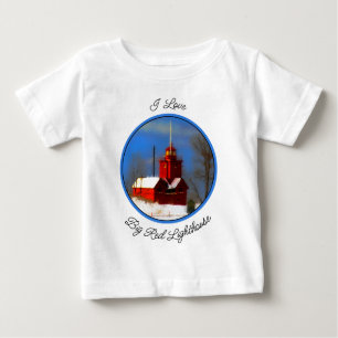 Big Red Lighthouse Malerei - Originelle Kunst Baby T-shirt