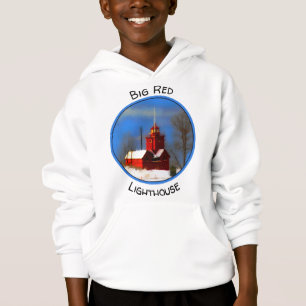 Big Red Lighthouse Malerei - Originelle Kunst Hoodie