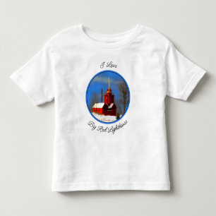 Big Red Lighthouse Malerei - Originelle Kunst Kleinkind T-shirt