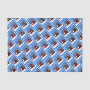 Big Red Lighthouse Malerei - Originelle Kunst Seidenpapier