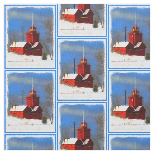 Big Red Lighthouse Malerei - Originelle Kunst Stoff (Muster)