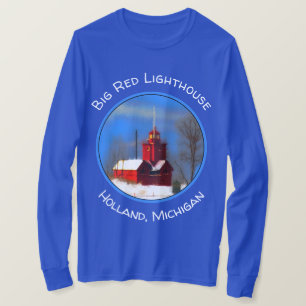 Big Red Lighthouse Malerei - Originelle Kunst T-Shirt
