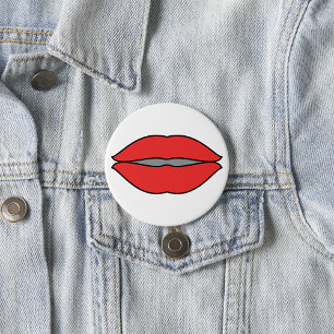 Big Red Lips Button