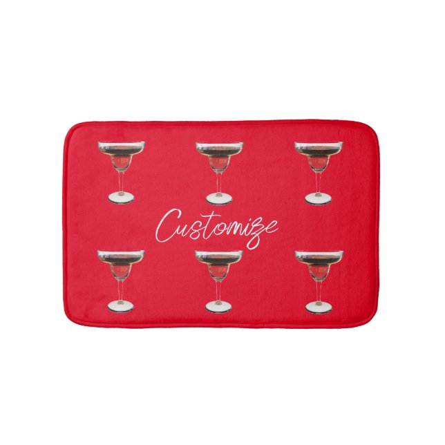 Big Red Margarita Cocktail Drink Thunder_Cove Badematte (Vorderseite)