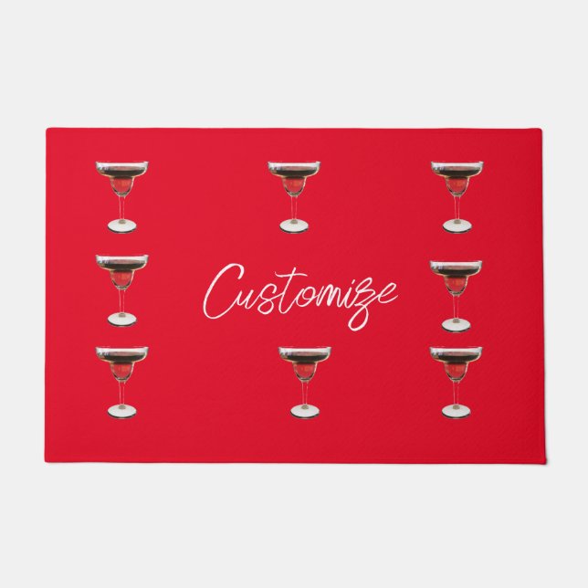 Big Red Margarita Cocktail Drink Thunder_Cove Fußmatte (Vorderseite)