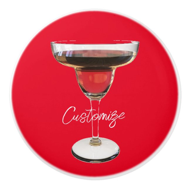 Big Red Margarita Cocktail Drink Thunder_Cove Keramikknauf (Vorderseite)