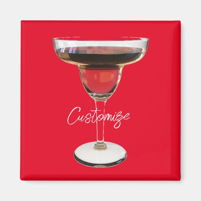 Big Red Margarita Cocktail Drink Thunder_Cove Magnet (Vorne)